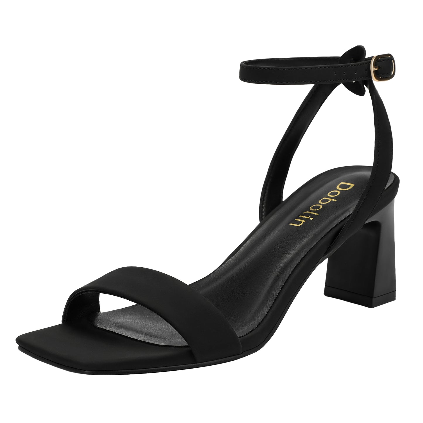 Wide Width Heels for Women Dress Shoes 2.3-inch Chunky Block Heel Sandals Square Open Toe Ankle Strap Wedding Party Shoes