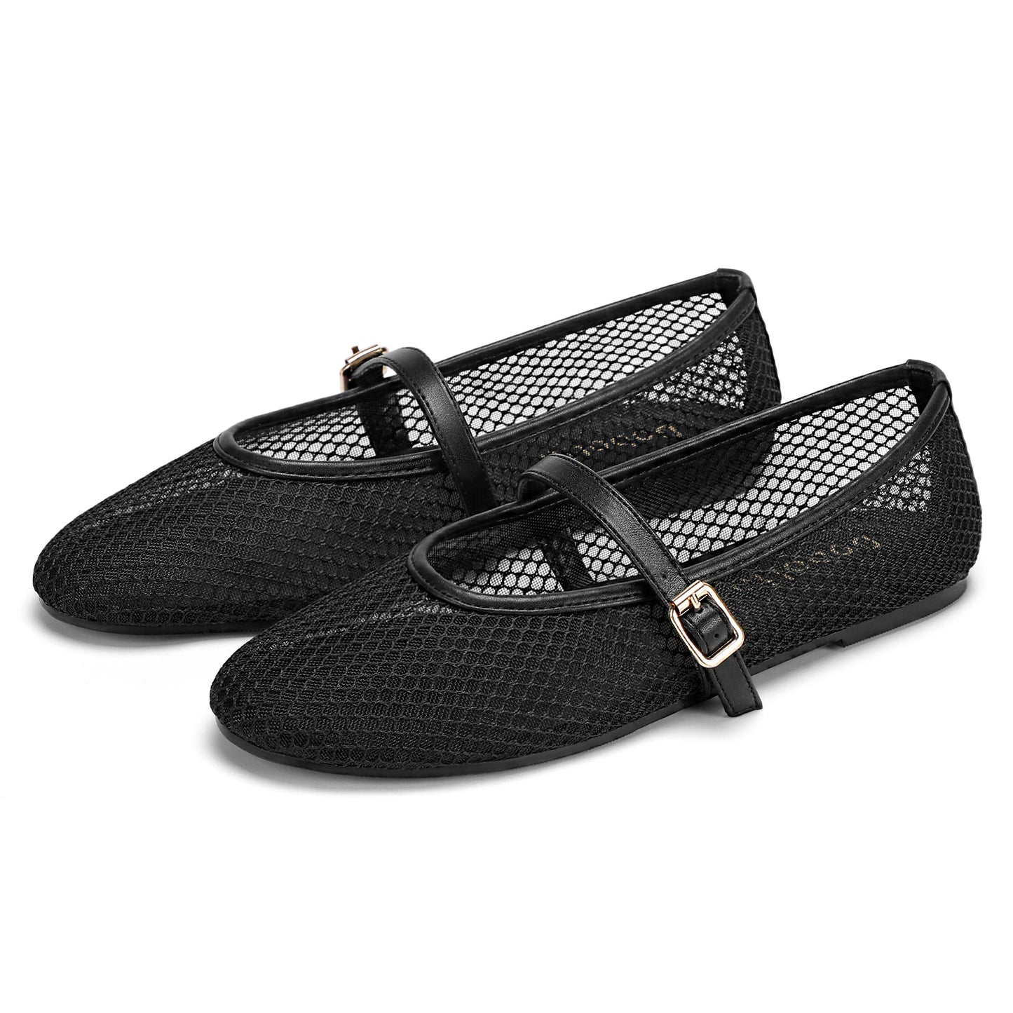 Mesh Ballet Flats for Women Round Toe Mary Jane Shoes Sexy Fishnet Trendy Dressy Ballerina Flat Shoes 2025