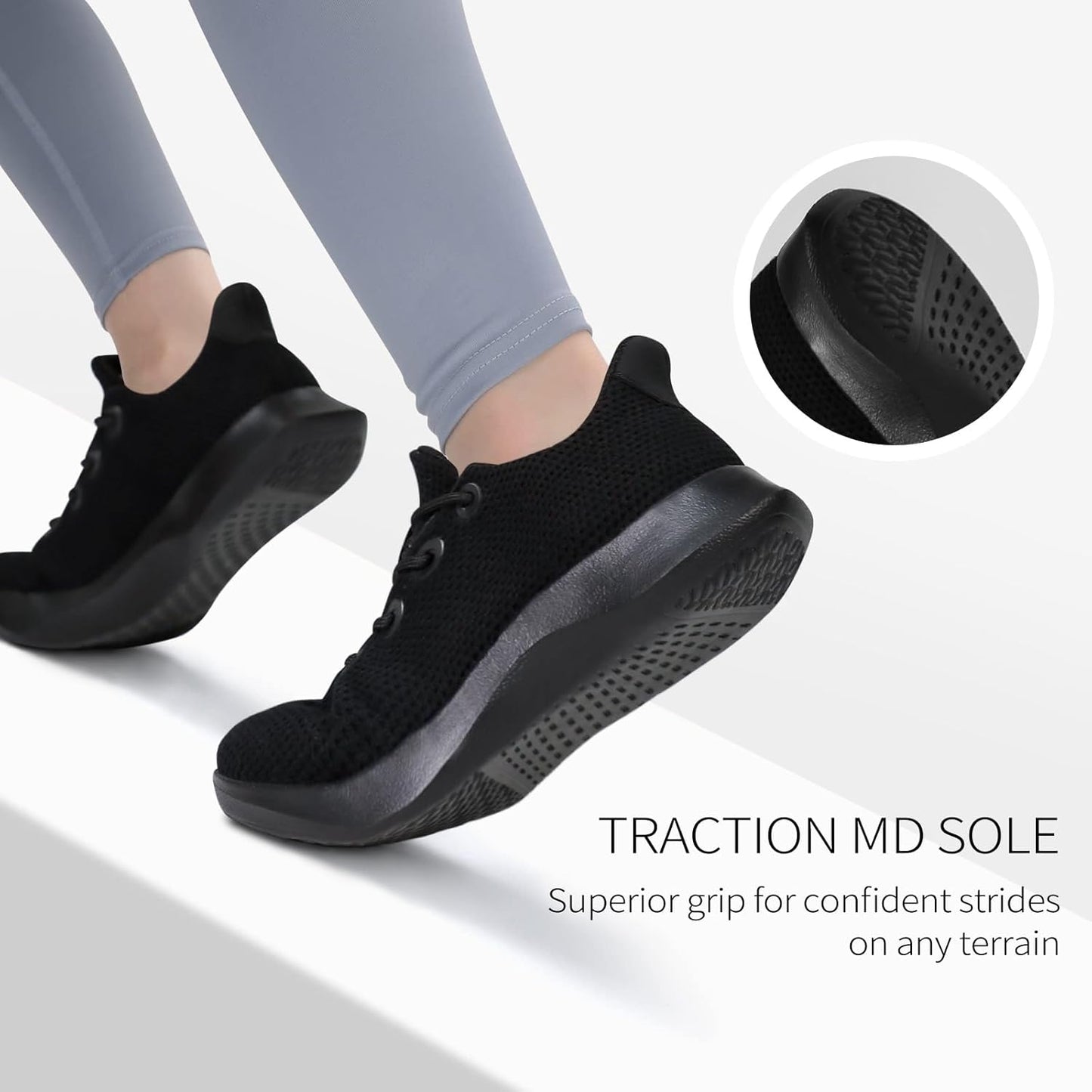 Tennis Walking Shoes Womens Slip on Sneakers with Arch Support