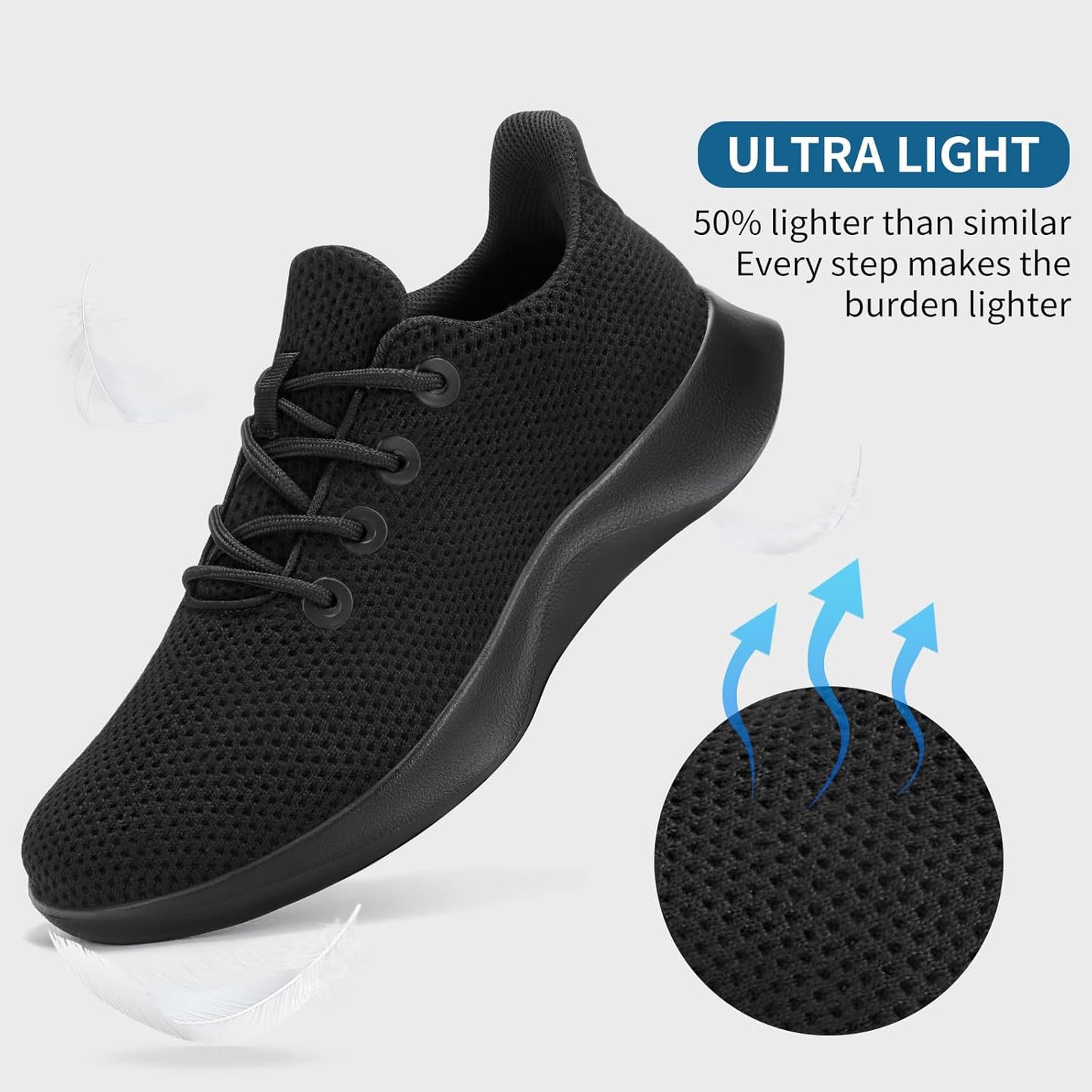 Tennis Walking Shoes Womens Slip on Sneakers with Arch Support