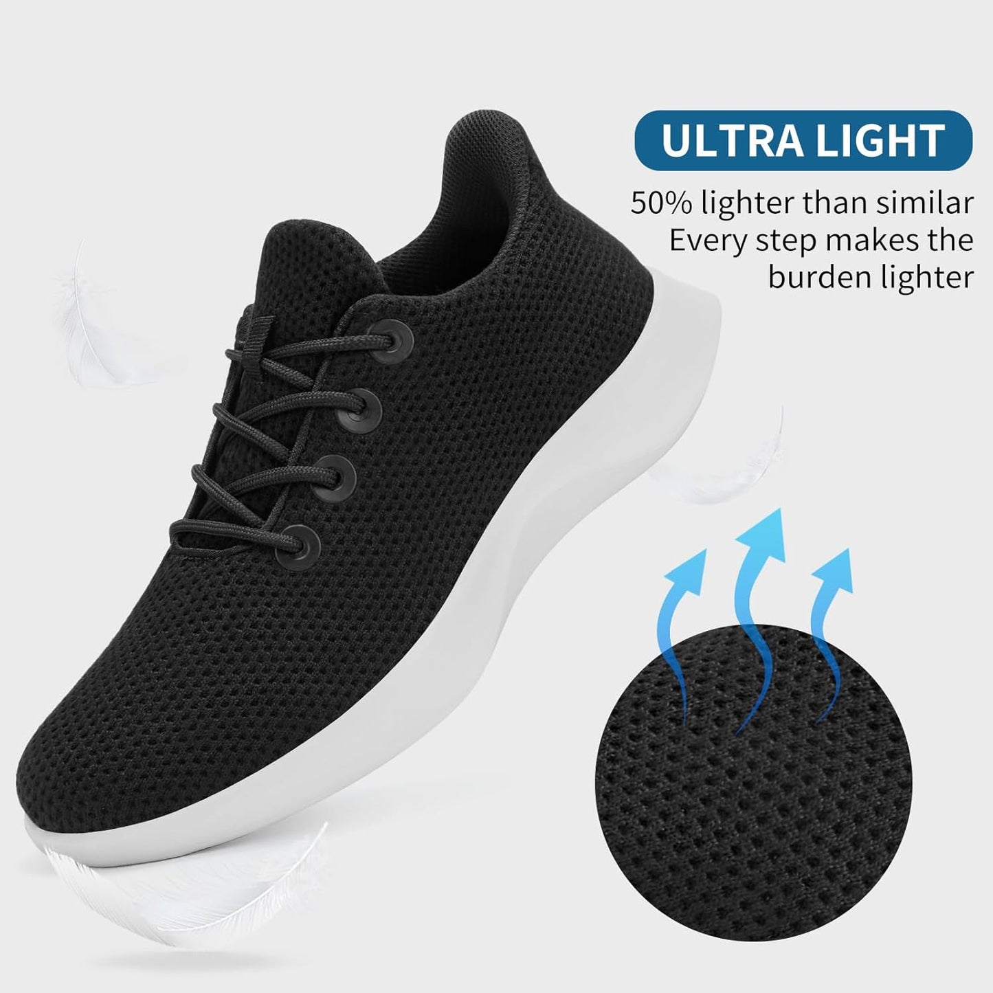 Tennis Walking Shoes Womens Slip on Sneakers with Arch Support