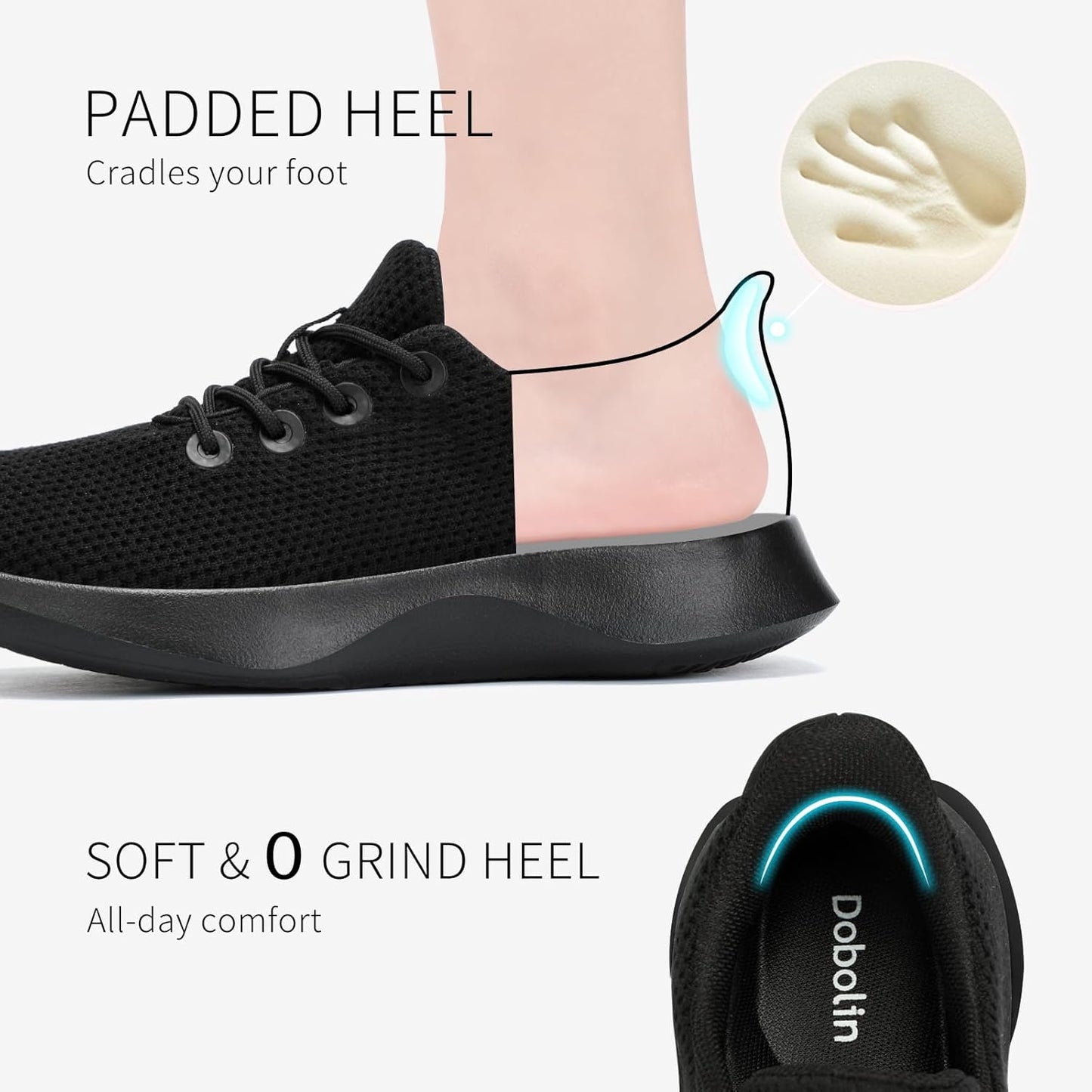 Tennis Walking Shoes Womens Slip on Sneakers with Arch Support