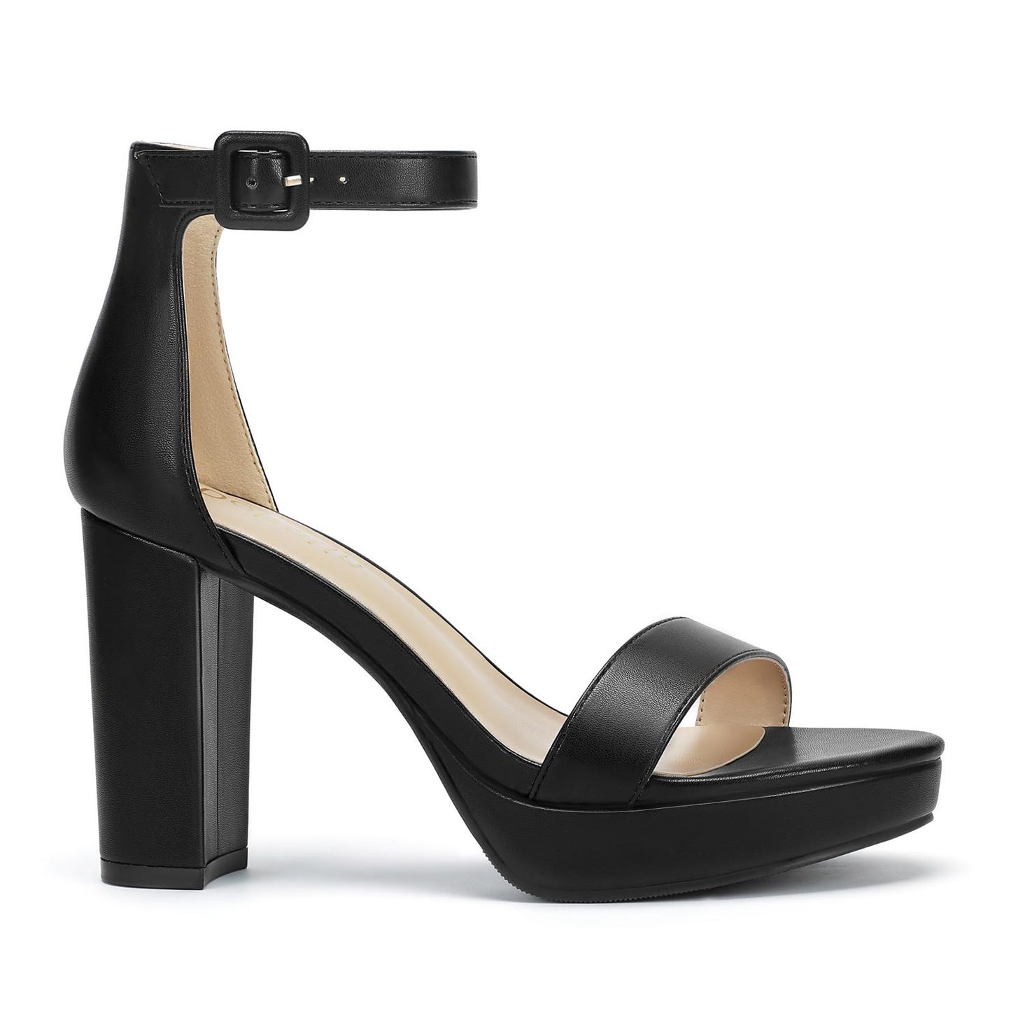 Wide Width Heels for Women Platform Heels 4-Inch Ankle Strap Open Toe Sandals Wedding Party Dress Shoes