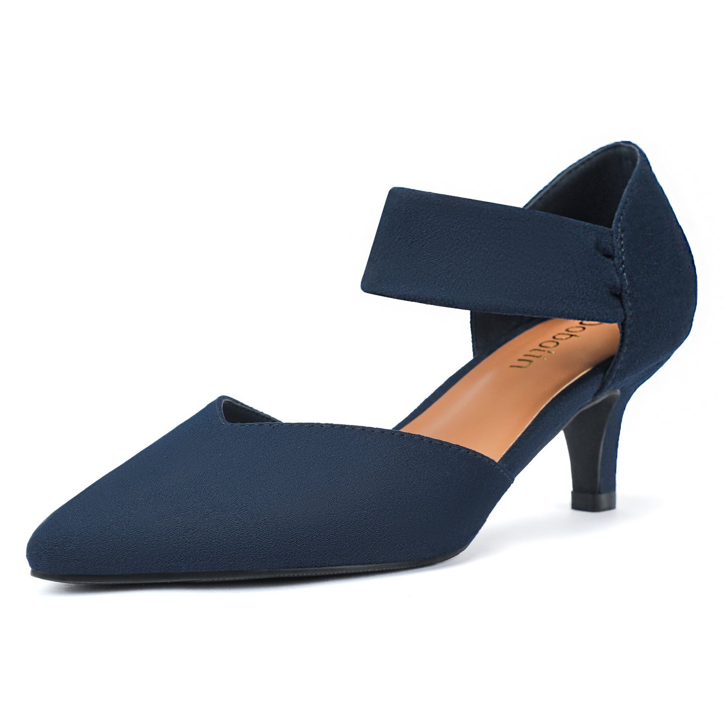 Kitten Heels for Women Closed Pointed Toe Womens Dress Shoes Casual Low Heels Slip on Pumps Bridal Church Wedding