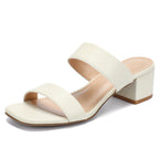 Wide Width Women's Heeled Sandals Low Heels 2-Inch