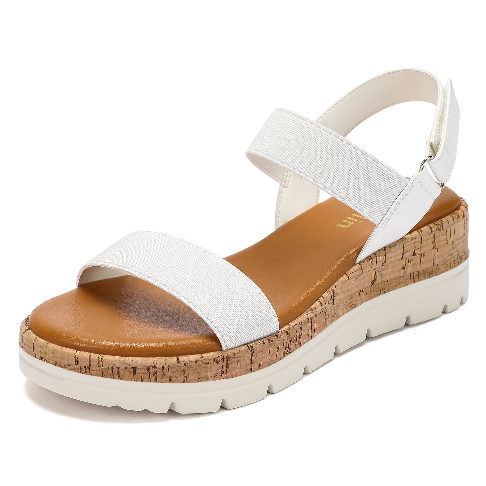 Wedge Sandals for Women 2026 Dressy Comfortable Platform Sandals Open Toe Slip on Elastic Ankle Strap Summer Casual Shoes