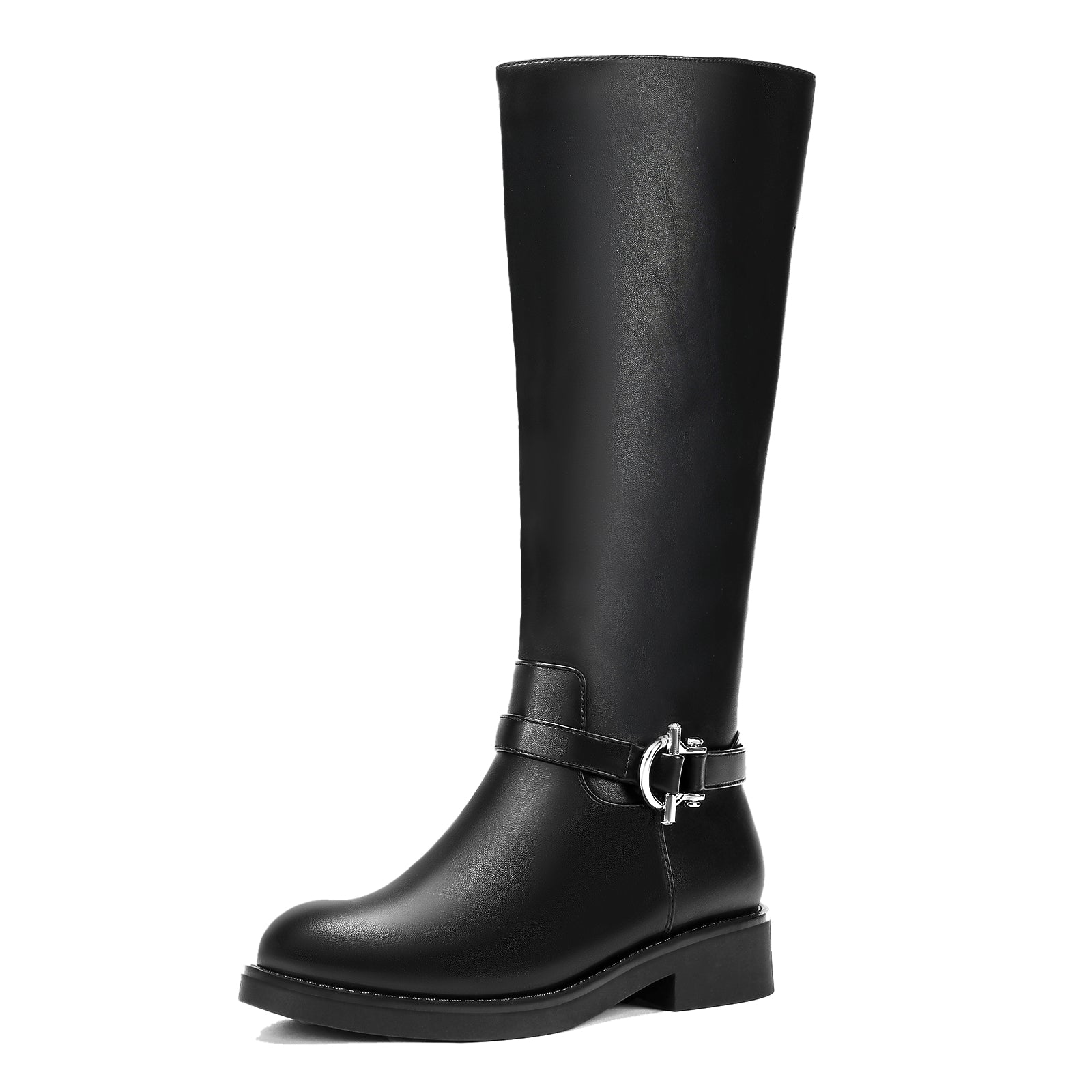 Knee High Boots With Side Zipper