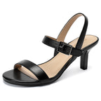 Kitten Heels for Women Dress Sandals Womens 2.5 Inch Strappy Open Toe Low Heel Shoes Dressy Slingback Sandals for Wedding Guest Evening Party