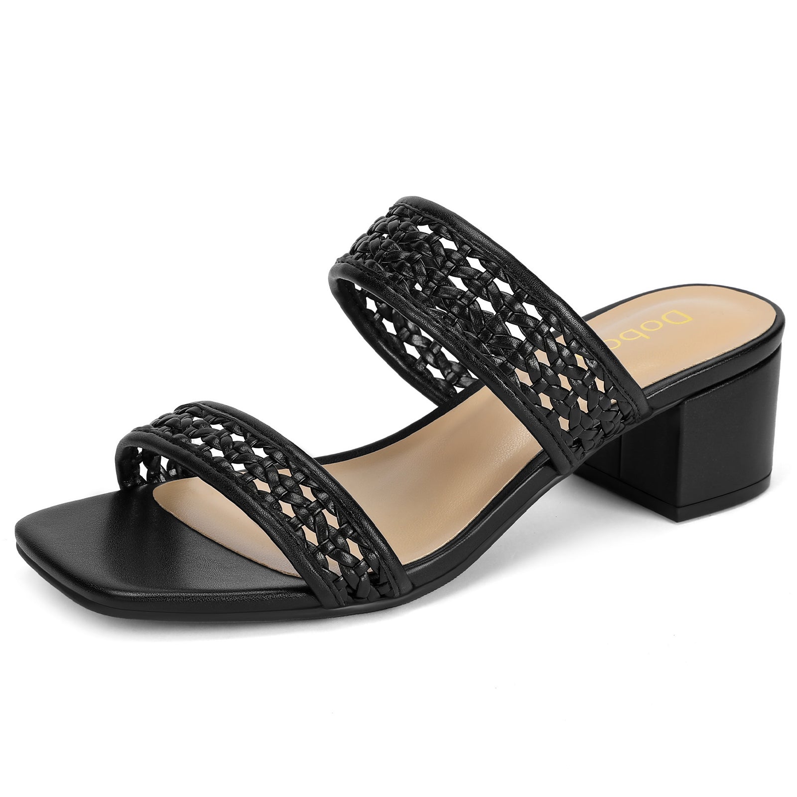 Wide Width Women's Heeled Sandals Low Heels 2-Inch