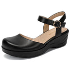 Women's Closed Toe Sandals, Mary Janes for Women with Arch Support Non Slip Rocker Sole, Comfort Walking Shoes for Long Standing Work, Food Service, Nursing Shoes