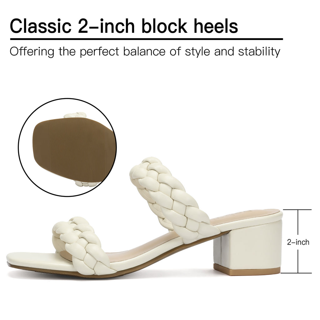 Braided Dressy Sandals Square Open Toe