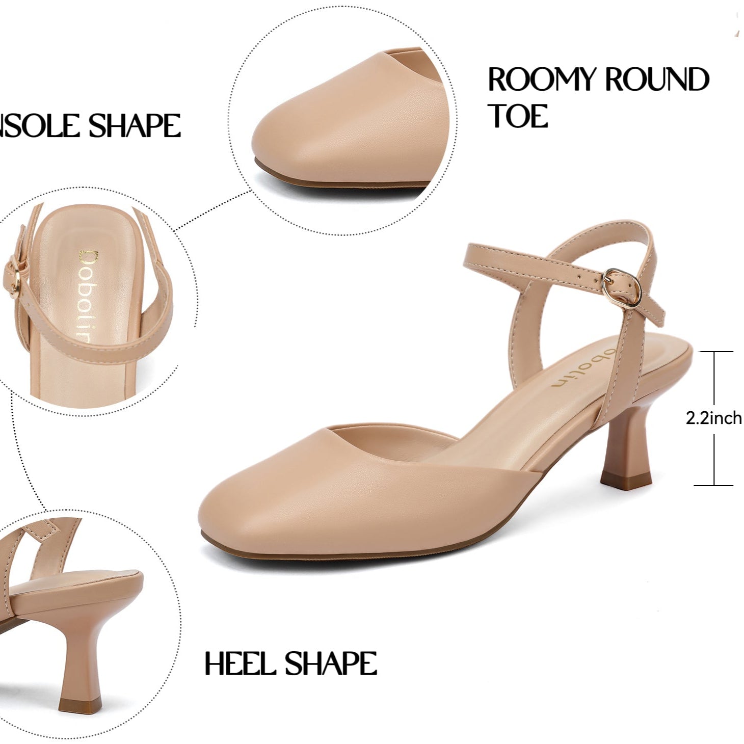 Kitten Heels Closed Toe Dress Shoes