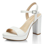 Wide Width Platform High Heels Open Toe Wedding Party Ankle Strap Dress Sandals