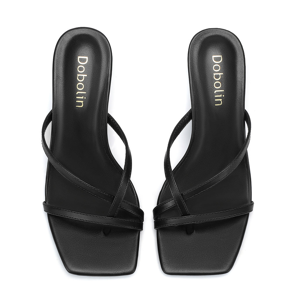 Wide Width Kitten Heels Flip Flops Sandals