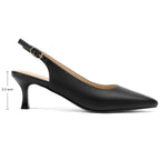Women's Slingback Kitten Heels Pumps Pointed Toe Low Heel Dress Shoes for Work, Wedding, and Parties