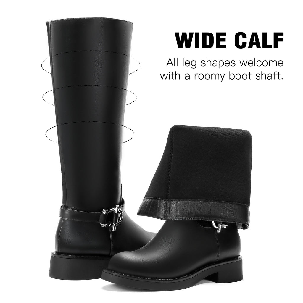 Knee High Boots With Side Zipper
