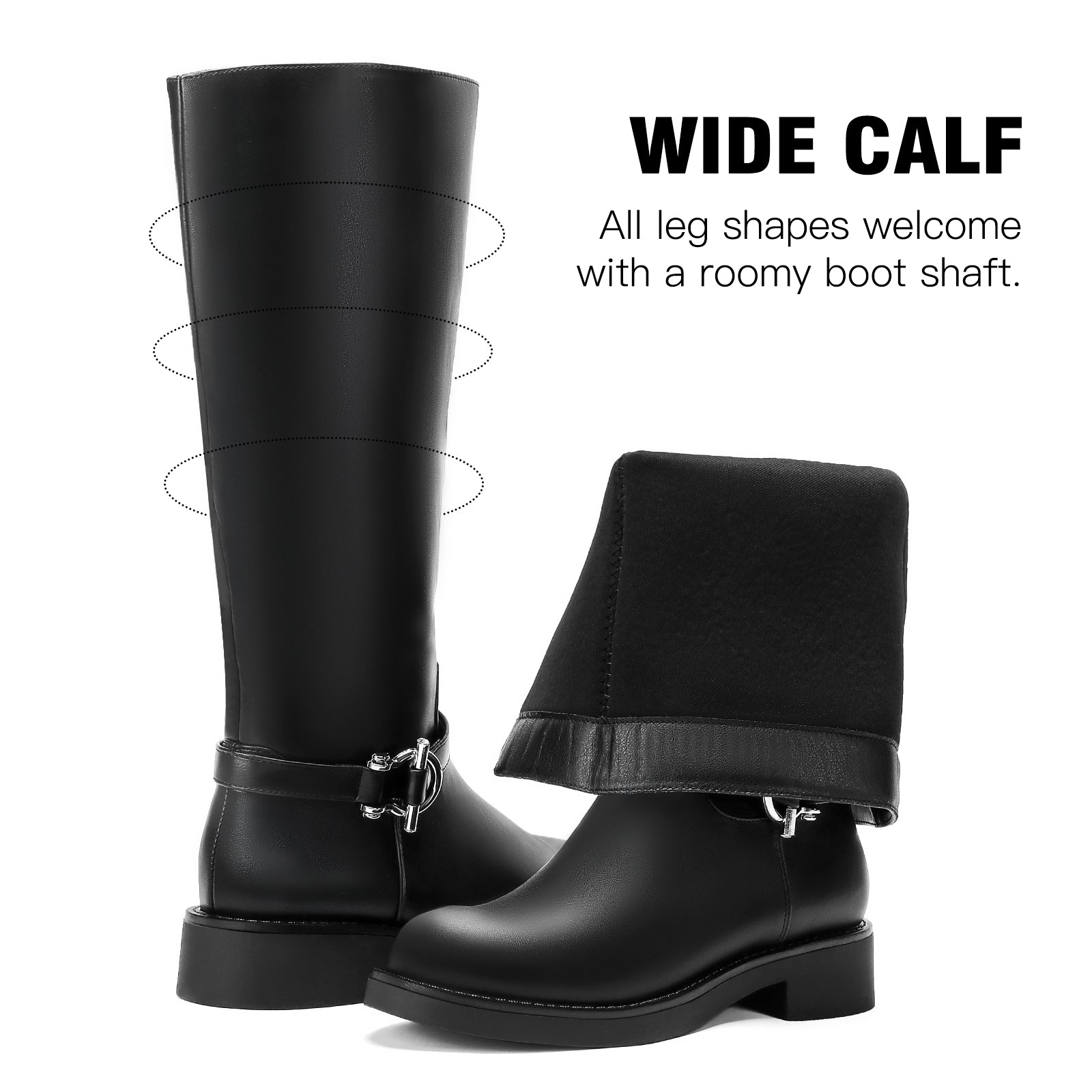Knee High Boots With Side Zipper