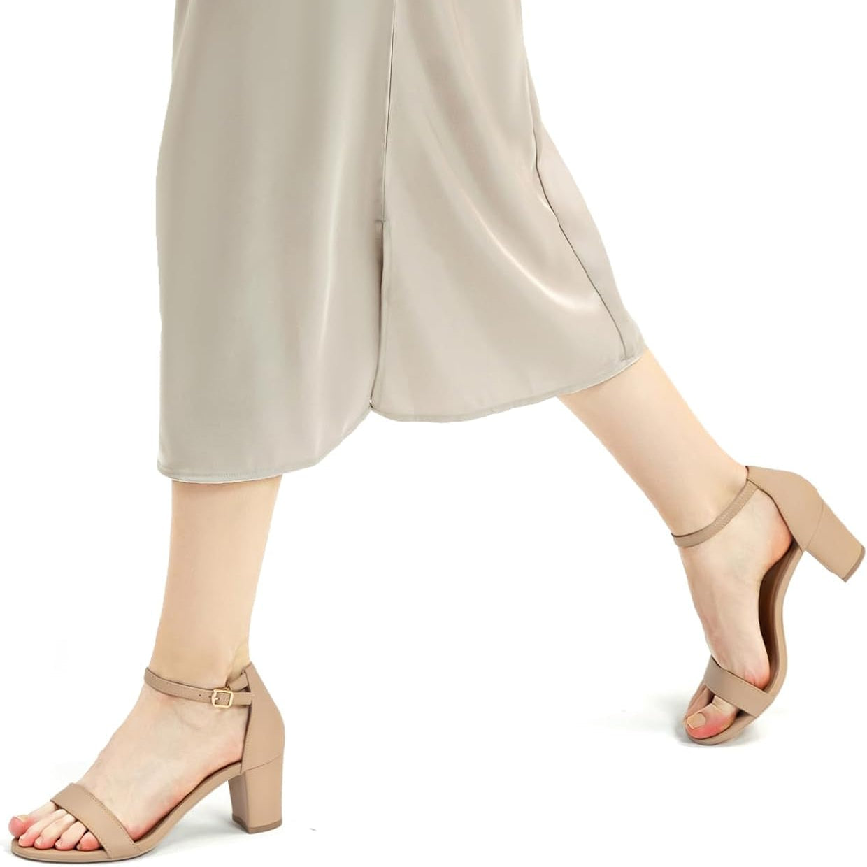 women's wide width low heel dress shoes Wide Width Heeled Sandals for Women Two Strap Low Heel Chunky Sandals – Dobolin.Official
