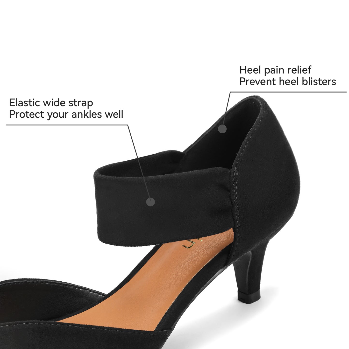 Kitten Heels for Women Closed Pointed Toe Womens Dress Shoes Casual Low Heels Slip on Pumps Bridal Church Wedding