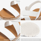 Wedge Sandals for Women 2026 Dressy Comfortable Platform Sandals Open Toe Slip on Elastic Ankle Strap Summer Casual Shoes