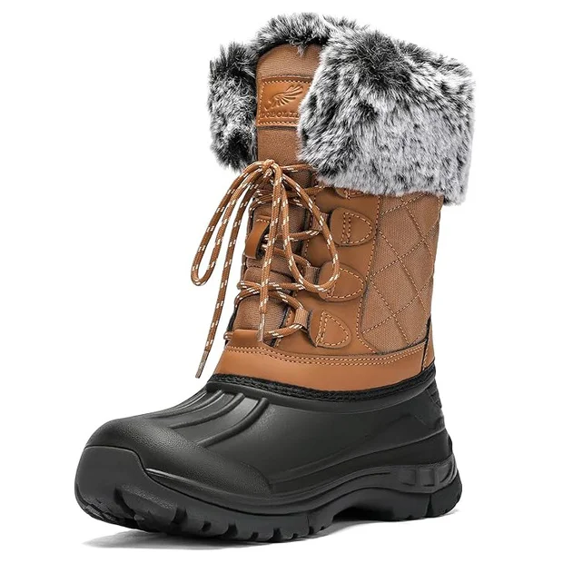 Waterproof Boots Lightweight Warm Anti-Slip Sole for Cold Weather Outdoor