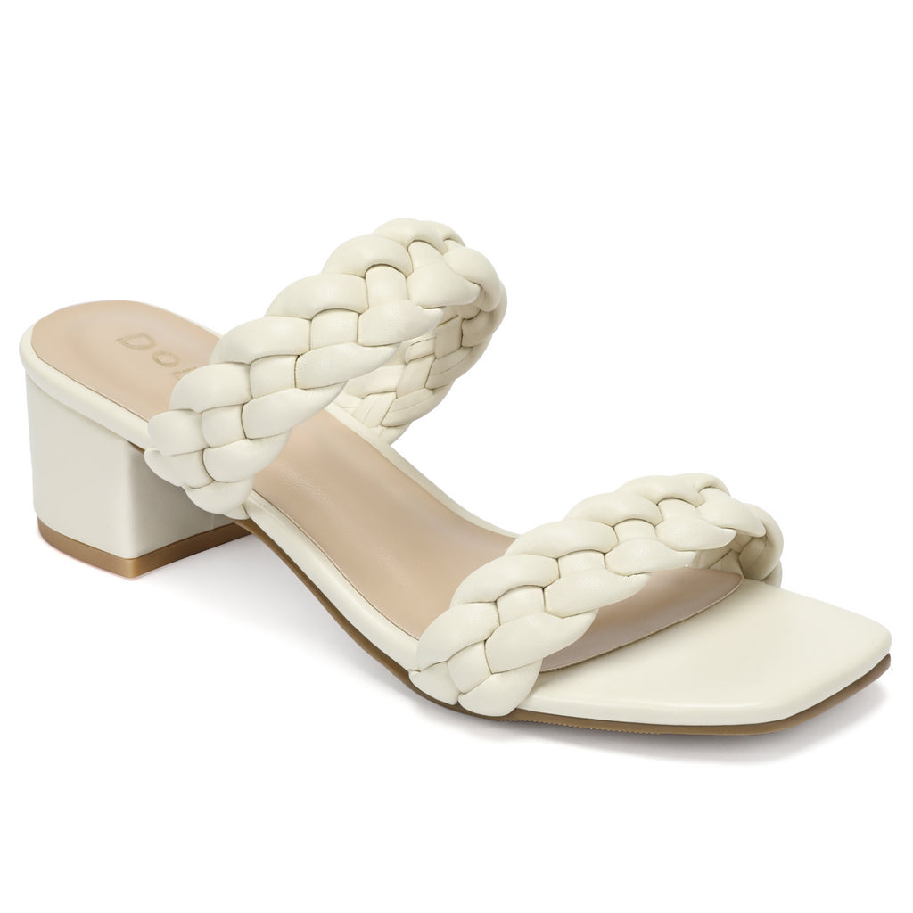 Braided Dressy Sandals Square Open Toe