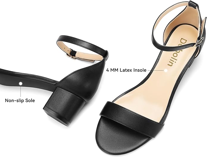 Women's Heeled Sandals 1.77 Inch Low Block Chunky Heels