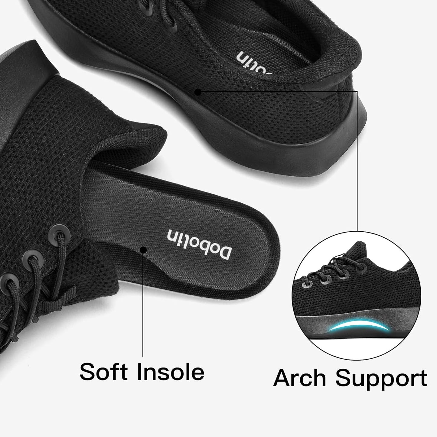 Tennis Walking Shoes Womens Slip on Sneakers with Arch Support