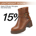 Wide Width Ankle Boots Fall Shoes with Side Zipper