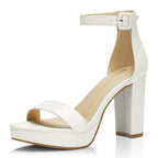 Wide Width Platform Heels 4-Inch Wedding Party Dress Shoes