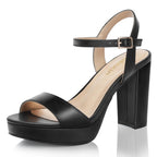 Wide Width Platform High Heels Open Toe Wedding Party Ankle Strap Dress Sandals