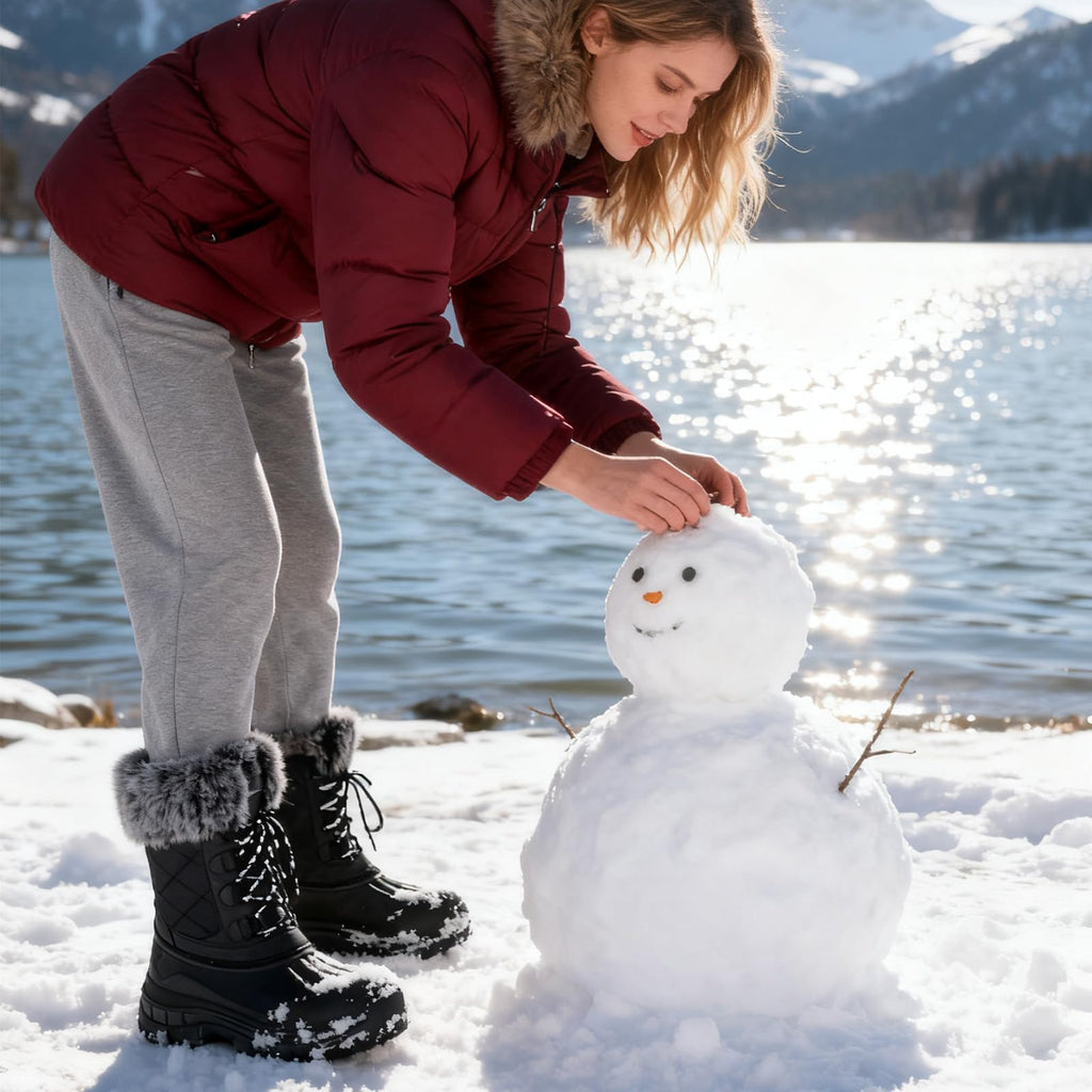 Waterproof Boots Lightweight Warm Anti-Slip Sole for Cold Weather Outdoor