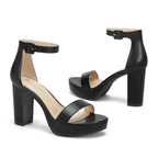 Wide Width Platform Heels 4-Inch Wedding Party Dress Shoes