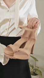 Wide Width Platform Heels 4-Inch Wedding Party Dress Shoes