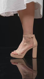 Wide Width Platform Heels 4-Inch Wedding Party Dress Shoes